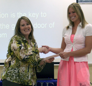 Nadine Weidner (right) with Angela Robertson