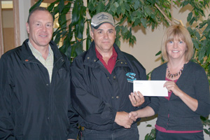 Gary McLeod of the Northern BC Truckers Association (centre), with Jeff Lekstrom and Donna Kane.