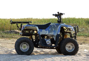 Small All Terrain Vehicle on a beach