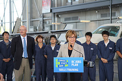 Christy Clark announcing the Government's plan for a more effective skills and training system