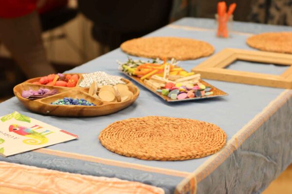 arts and craft supplies sitting on a table