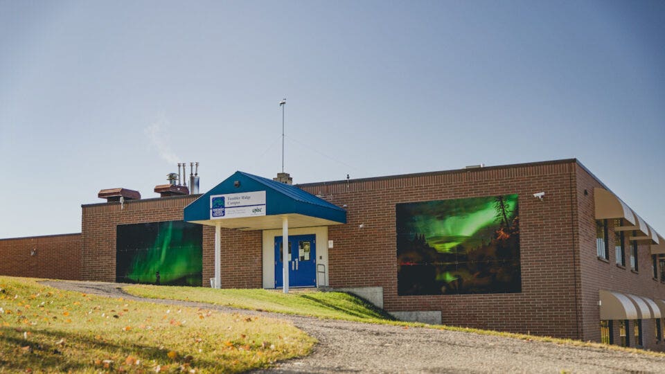 Exterior shot of NLC Tumbler Ridge Campus