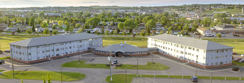 Overhead view of NLC Housing Residence at Dawson Creek Campus