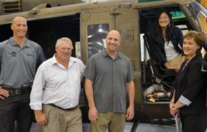 NLC AME Chair Hal Hobenshield, Peace River
North MLA Pat Pimm, Peace River South MLA
Blair Lekstrom, Minister of Advanced
Education Naomi Yamamoto, and NLC
President Laurie Rancourt.