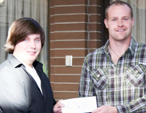 Trevor Bolin (right), with Trevor Bolin Continuing Education Scholarship recipient Tyler W. Faminow. 