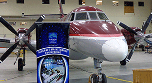 The new Jetstream 31 in the NLC Aerospace Hangar.