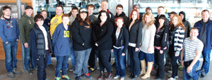 Team Peace Region on Tuesday at Energy House
at NLC’s Dawson Creek Campus prior to their
departure for the provincial skills competition.